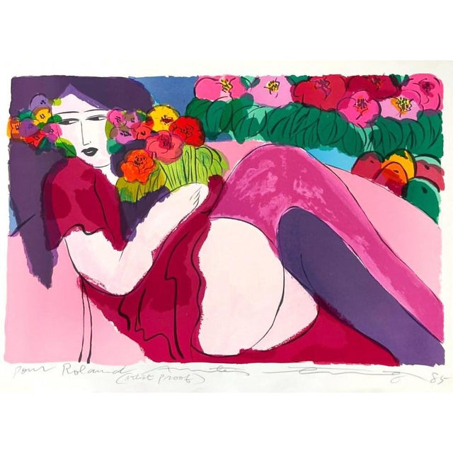 Walasse Ting, Woman, 1920s, Lithograph For Sale