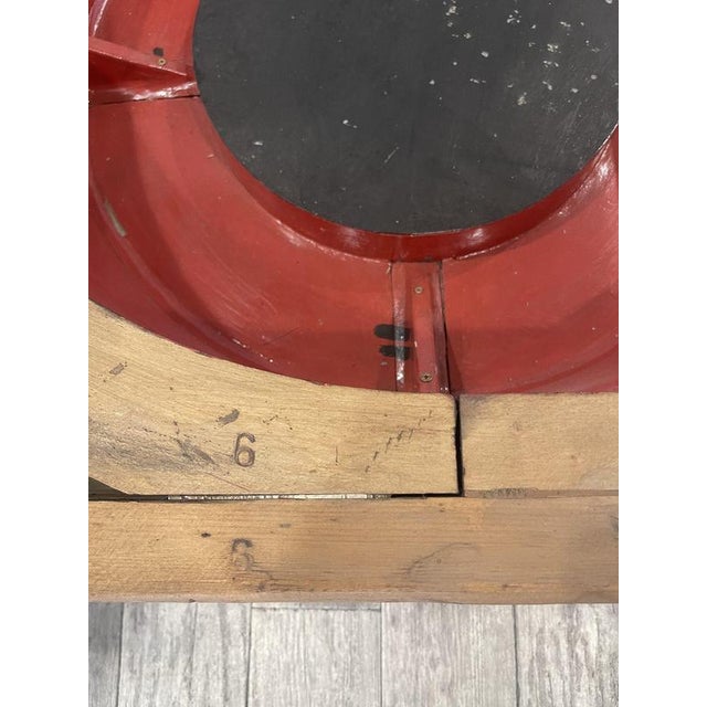 Vintage Industrial Coffee Table in Wooden Molds from Locomotive Factory, 1950s For Sale - Image 14 of 18