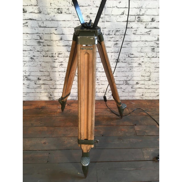 Vintage Black Theater Tripod Lamp, 1960s For Sale - Image 4 of 13