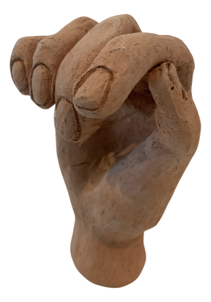 Terracotta Hand Sculpture by J Gallart