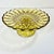 Indiana Glass Company 1940s Art Deco Boho Chic Hollywood Regency Indiana Glass Depression Yellow Cake Stand For Sale - Image 4 of 11