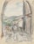 1940s Grace Spongberg Taxco Mexico Street Drawing For Sale