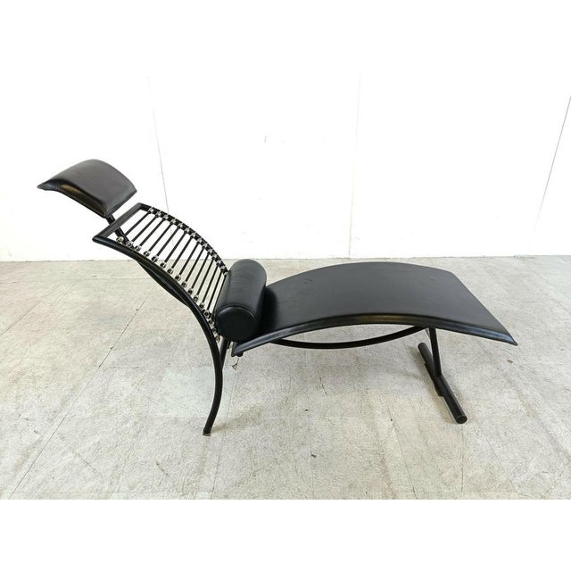 1990s Vintage Chaise Longue in the style of Rene Herbst, 1990s For Sale - Image 5 of 12