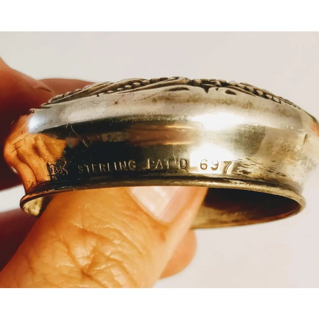 Sterling Silver and Cut Glass Dresser Vanity Jar For Sale - Image 10 of 13