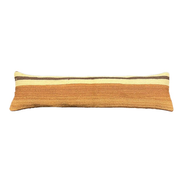 Turkish Hemp Pillow Cushion Natural Beige Brown Cushion Cover 12x46 For Sale