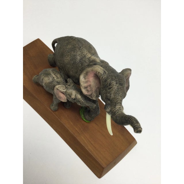 Vintage 1990’s Maitland Smith High Quality Resin Elephant Sculpture For Sale - Image 11 of 13