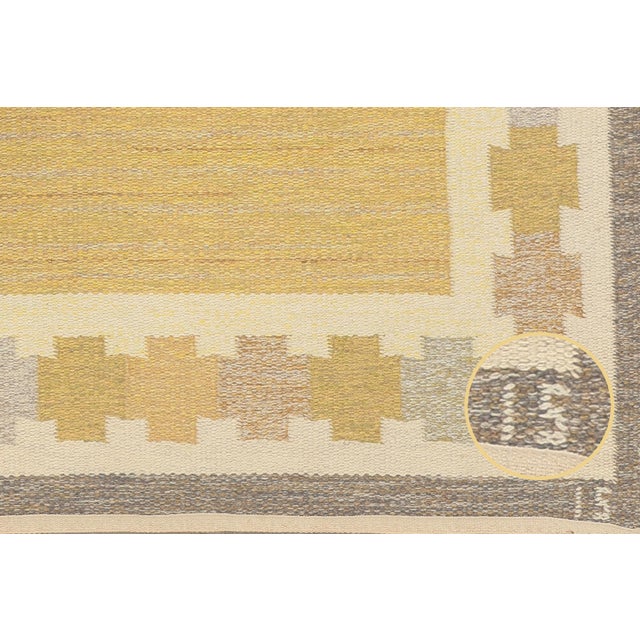 Textile Ingegerd Silow Vintage Swedish Rollakan Rug - 05'03 X 07'09 For Sale - Image 7 of 10