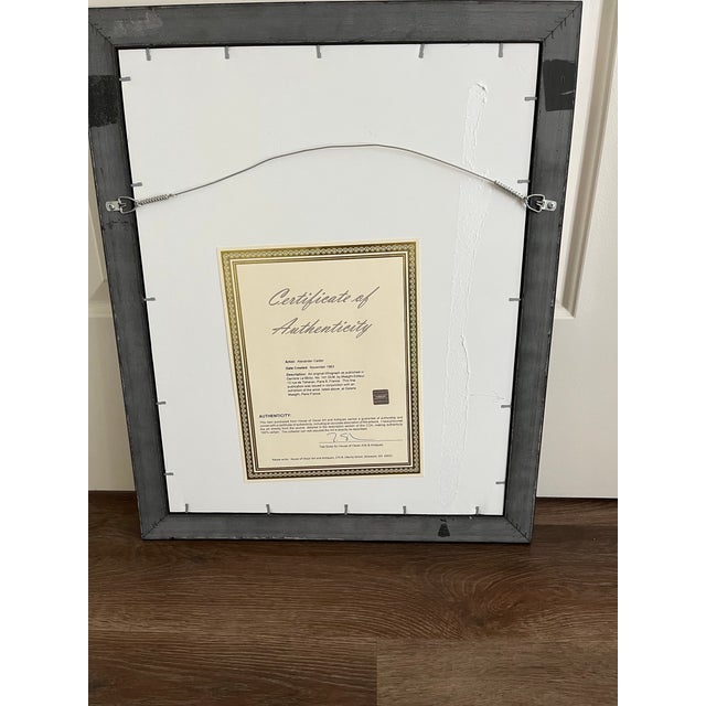 Abstract 1960s Alexander Calder Lithograph From Derriere Le Miroir, Framed For Sale - Image 3 of 3