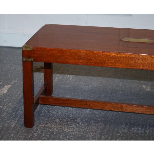 Military Campaign Coffee Table from Harrods Kennedy London For Sale - Image 4 of 16