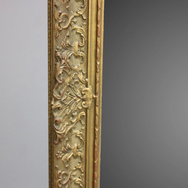 Antique Continental Scroll and Foliate Giltwood Framed Wall Mirror Circa 1900 For Sale - Image 6 of 12