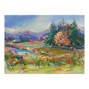 1990s Susan Glendenning Pacific Northwest Landscape Pastel