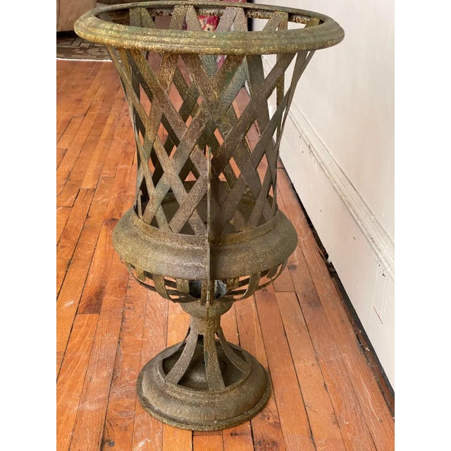 English Contemporary Patinated Metal Urn For Sale - Image 3 of 13