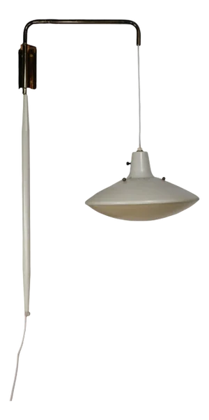 Mid Century Swing Arm Pull Down Sconce by Gerald Thurston for Lightolier C 1950/60's