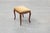 Louis XV Style Walnut Stool with Cabriole Legs and Velvet Seat, France, 1950s For Sale - Image 9 of 12