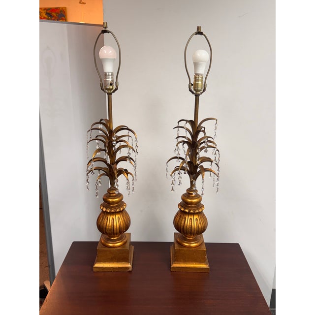 Vintage Italian Regency Table Lamps, Pair For Sale - Image 9 of 12