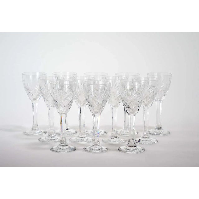 French Late 20th Century Saint Louis Crystal Tableware / Barware Service- Set of 12 For Sale - Image 3 of 11