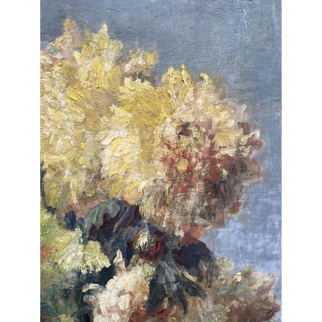 G. Gagneau, Composition with Dahlias and Gerberas, 1933, Oil on Board For Sale - Image 15 of 18