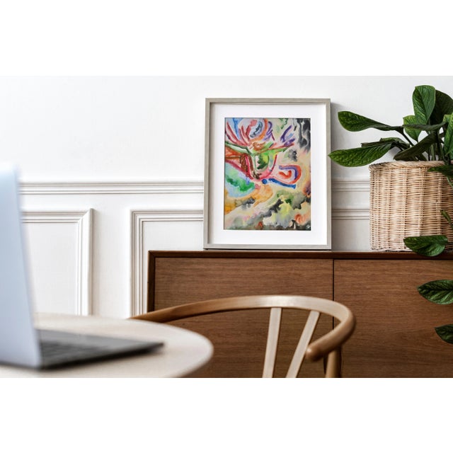 Contemporary Mariam Khachatryan, L'Amérique, 2022, Watercolor on Paper, Framed For Sale - Image 3 of 4