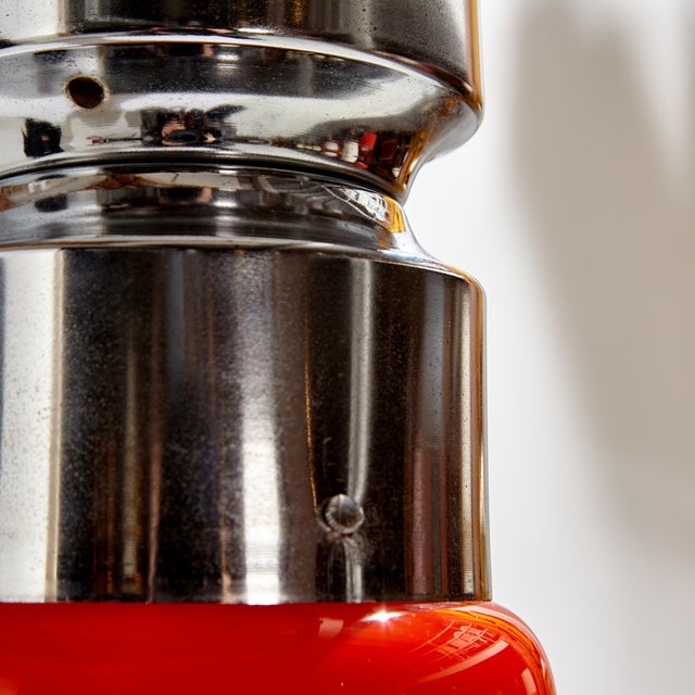 Orange Glass Floor Lamp from Mazzega, 1960s For Sale - Image 8 of 14