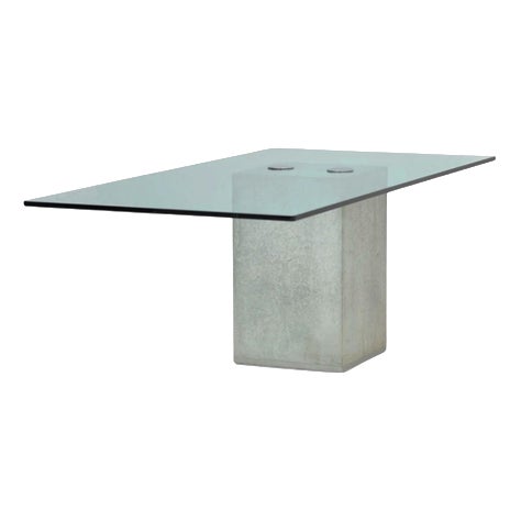 Minimalist Sapo Dining Table in Beton Brut from Sergio and Giorgo Saporiti For Sale