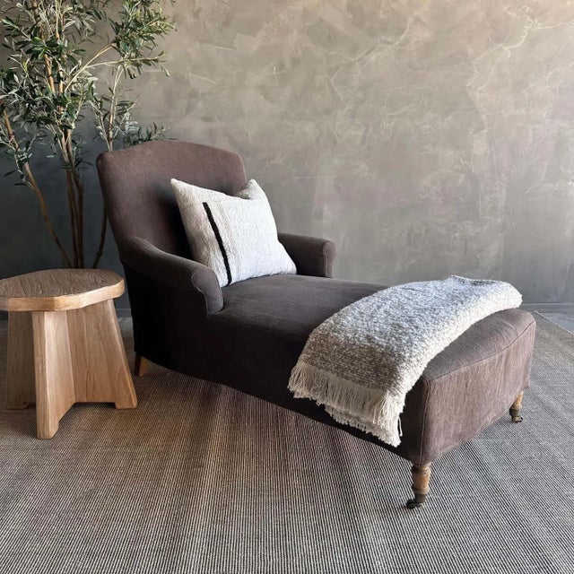 Slip Cover Only This chaise lounge slip cover is made in coco brown stone washed linen, ensuring both style and easy...