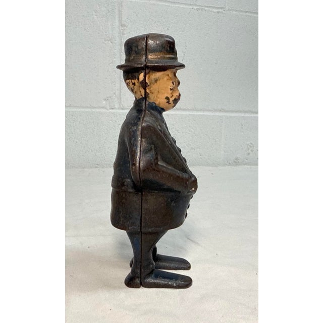 Antique 1900 Cast Iron Still Coin Bank Mulligan the Policeman Cop Bennet & Fish For Sale - Image 9 of 11