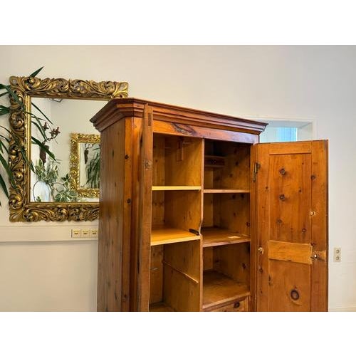 Antique Swiss Pine Wardrobe For Sale - Image 16 of 18