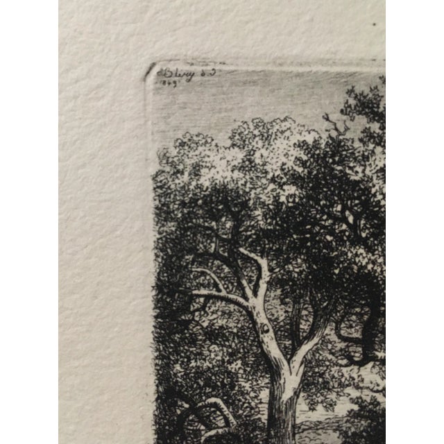 Chalcographie Du Louvre Paris Etching by Eugène Blery: "La Chaumière Au Poirier" For Sale - Image 4 of 4