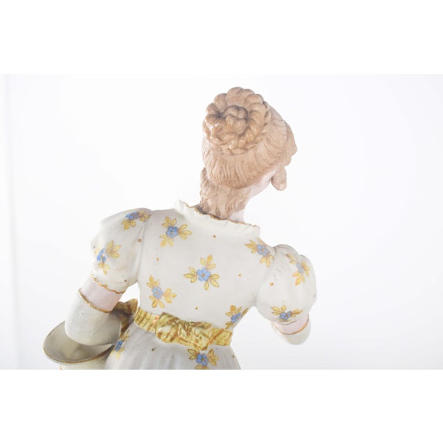 European Porcelain Statuettes, 1910, Set of 2 For Sale - Image 10 of 11