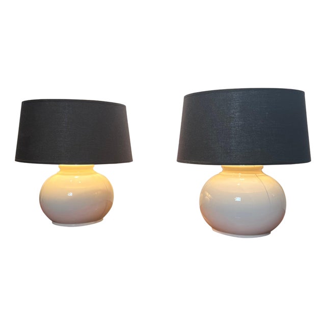 1970s Mid-Century Modern Ceramic lamps - a Pair For Sale