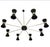 Mid-Century Modern Mid Century Modern Sputnik Chandelier – Black Gold Italian Style Ceiling Light Brass Home Decor For Sale - Image 3 of 9
