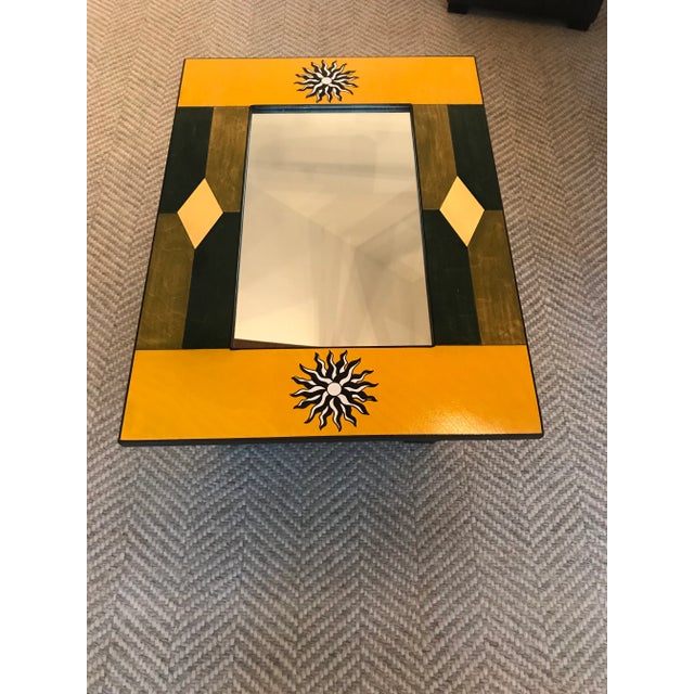 One of a kind hand painted custom mirror. Excellent condition. Exterior measurements of the frame are 22 inches wide and...