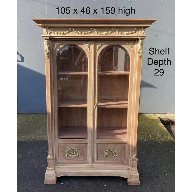 Empire French Bleached Display Cabinet, 1920s For Sale - Image 4 of 13