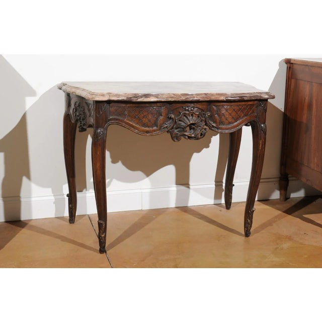 Early 18th Century 1720s RFrench égence Period Walnut Console Table For Sale - Image 5 of 12