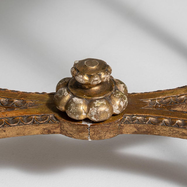 19th Century France Antique Gold Giltwood Carved Giltwood Gueridon Table For Sale - Image 11 of 11