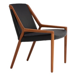 Danish Ejner Larsen & Aksel Bender Madsen for Willy Beck Lounge Chair Leather Restored 1950s For Sale