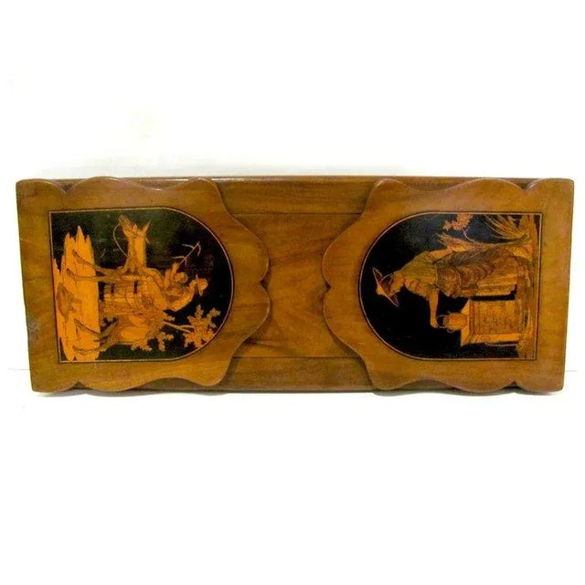 Victorian Marquetry Adjustable in original condition. 14" by 5 1/2"