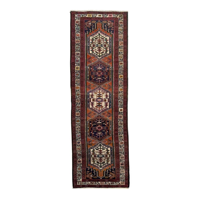 Vintage Ardible with Cheerful Autumn Unique Rug 2.6 x 10.9 For Sale