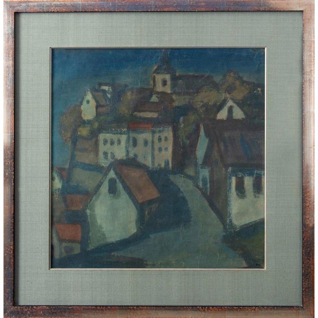 Paper Belgian School, Coastal Village, 1940, Watercolour on Paper, Framed For Sale - Image 7 of 10