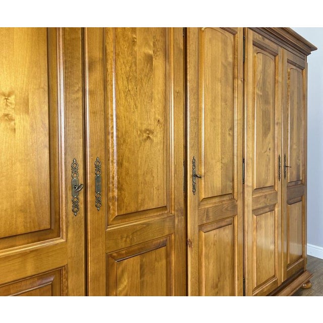 Brown Vintage French Style Wardrobe in Wood For Sale - Image 8 of 13