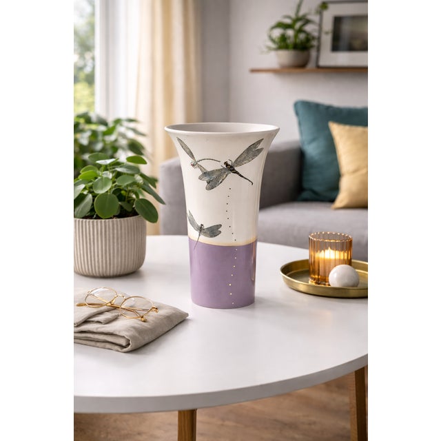 Large Ceramic Vase by Fabienne Jouvin, 1990s For Sale - Image 6 of 10