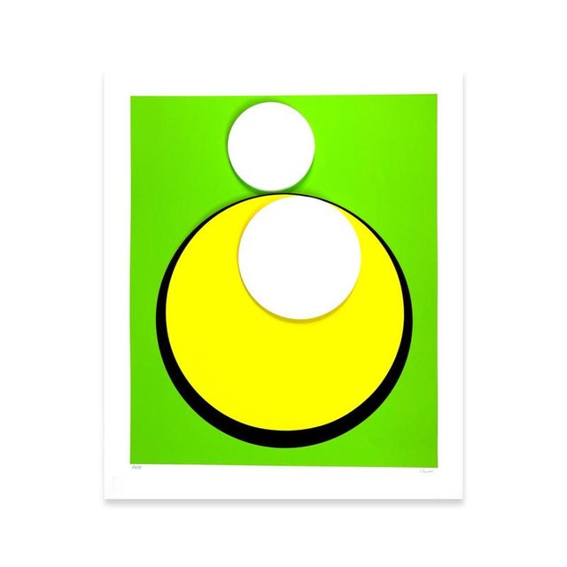 Unité vert et jaune by geneviève claisse for galerie f, kranenburg, 2011this mied media, titled unité vert et jaune, is a...