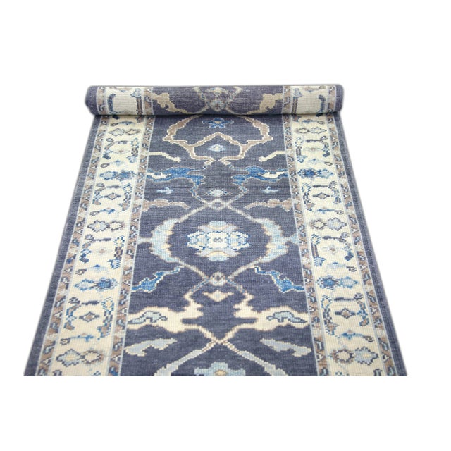 Early 21st Century Modern Turkish Oushak Rug 3'2" x 21'5" For Sale - Image 5 of 8