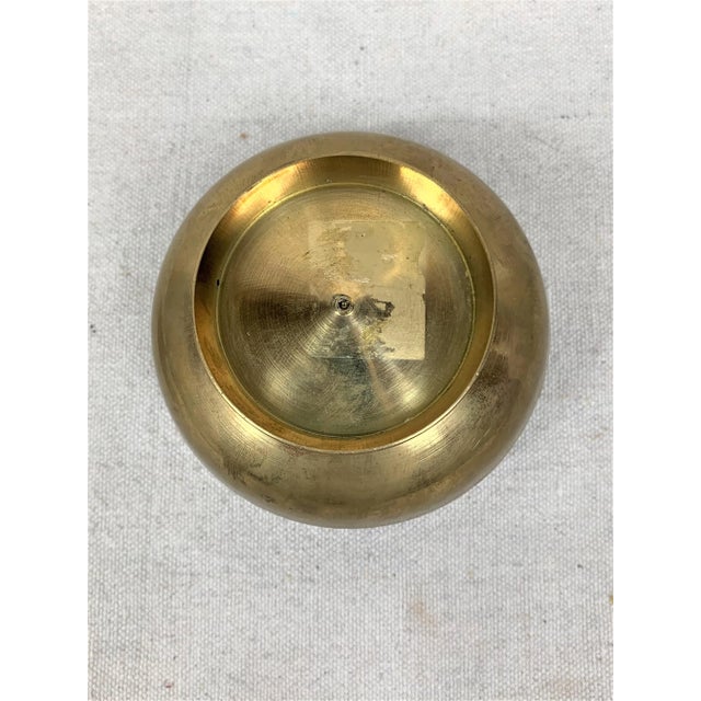 Vintage Painted Brass Container For Sale In New Orleans - Image 6 of 7