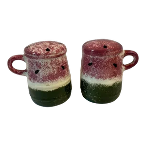 Vintage Watermelon Motif Salt and Pepper Shaker Set