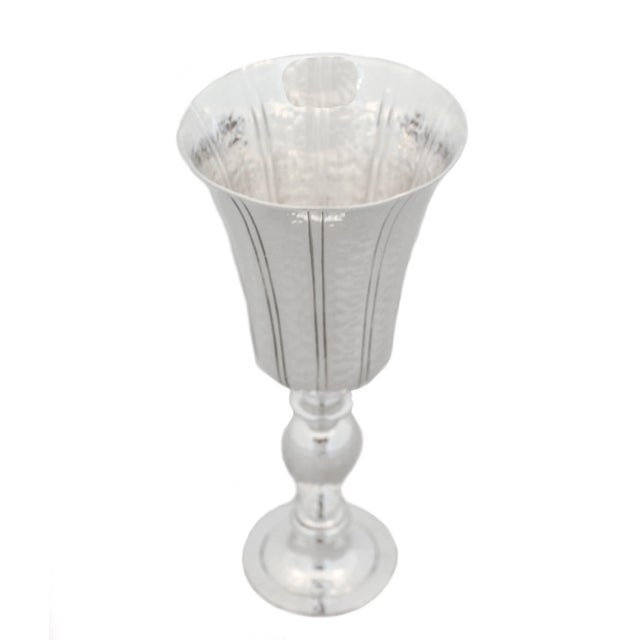 We are thrilled to offer you this sterling silver goblet by Pampaloni. It is hand-hammered and has a beautiful shape. The...