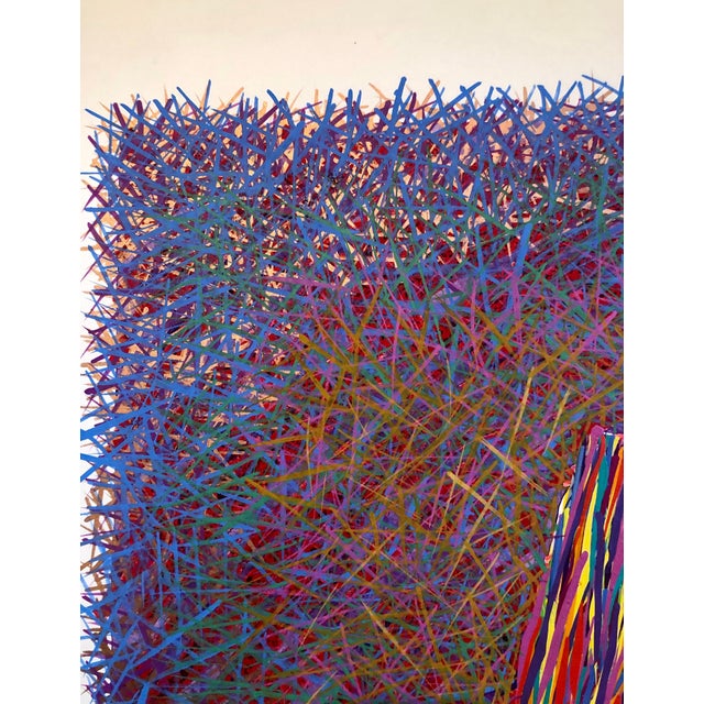 Purple Chris Anderson, Small Clocks, Timepieces, Mixed Media Acrylic Abstract Bright Vibrant Painting For Sale - Image 8 of 10