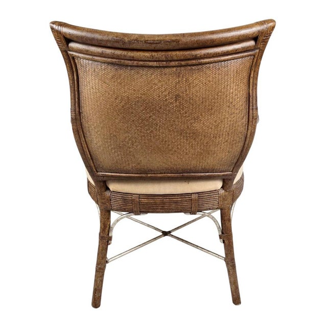 Vintage Hollywood Regency Dining Armchairs Attributed to Ferguson Copeland, Set of 4 For Sale - Image 12 of 13