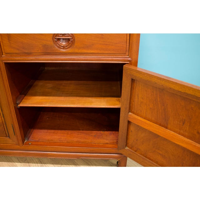 Mid-Century Chinese Sideboard in Teak, 1970s For Sale - Image 9 of 12
