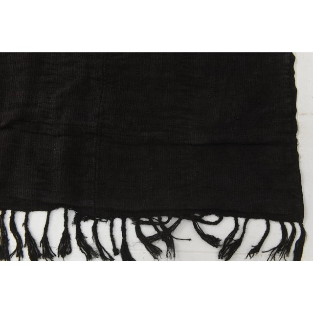 Black Black Hemp Kilim Rug For Sale - Image 8 of 11